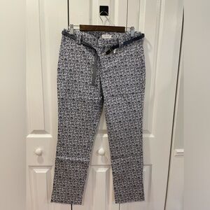 Calvin Klein blue and white pants with belt